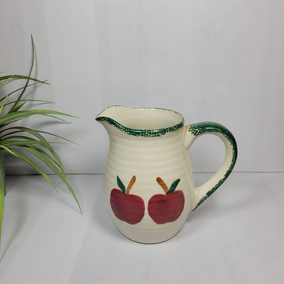 Vintage Alco Apple Garden Pitcher 32 oz, Utensil Holder - Picture 1 of 5